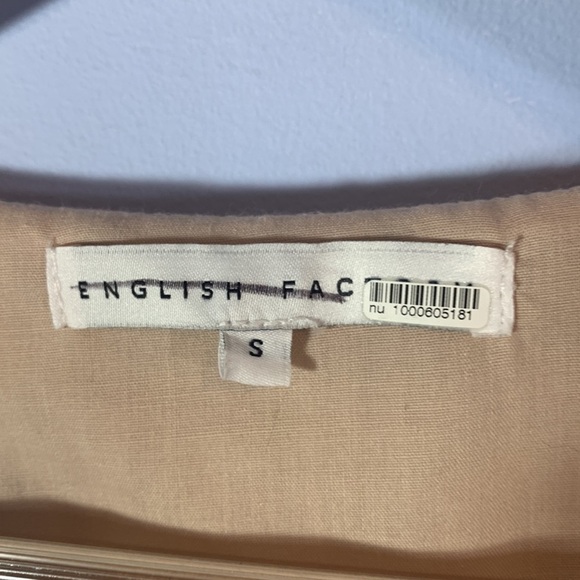 ANTHROPOLOGIE ENGLISH FACTORY FRONT KNOT BUTTON MIDI DRESS SMALL TAN FLANNEL - Picture 6 of 12